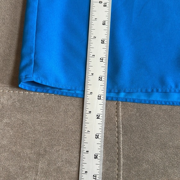 J. Crew Ruffled Blue Sleeveless Blouse - Picture 13 of 13